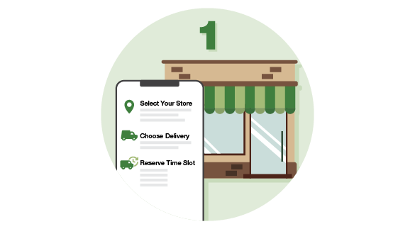 select the store you wish to shop at